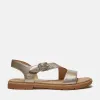 Timberland Women's Calista Bay Backstrap Sandal in Gold Metallic sold by Timberland