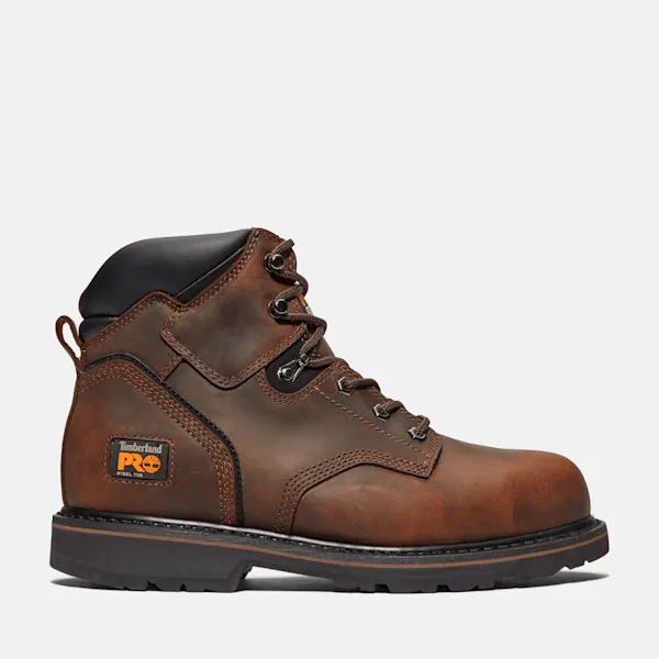 Timberland Men's Pit Boss 6" Steel Toe Work Boot in Brown sold by Timberland