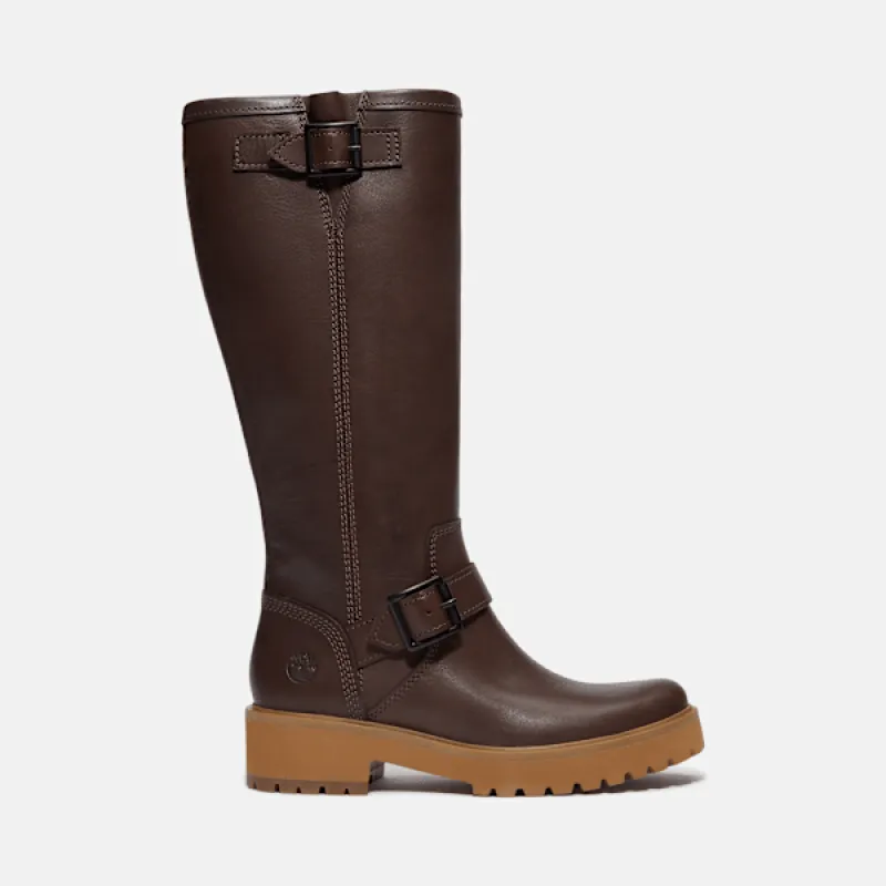 Timberland Women's Carnaby Cool Tall Zip Boot in Dark BrownGrain sold by Timberland