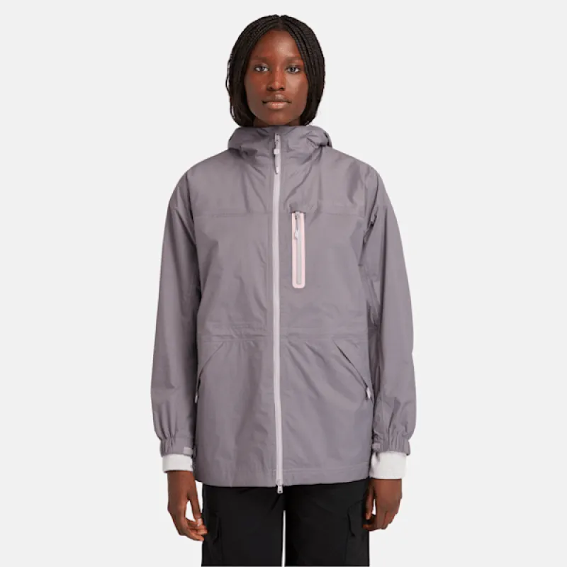 Timberland Women’s Jenness Waterpoof Packable Jacket in Purple Ash sold by Timberland
