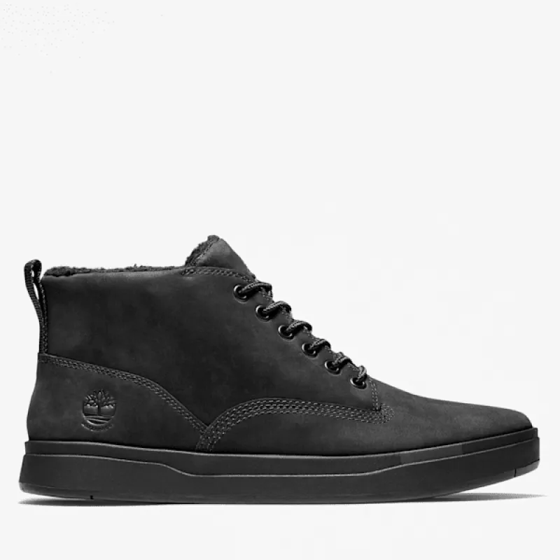 Timberland Men's Davis Square Waterproof Chukka in Black sold by Timberland