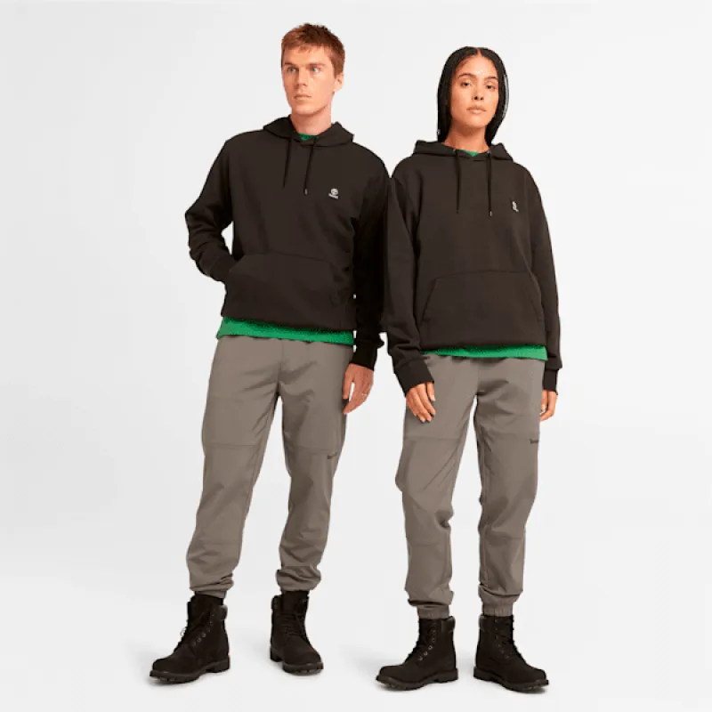 Timberland Woven Badge Hoodie in Black sold by Timberland
