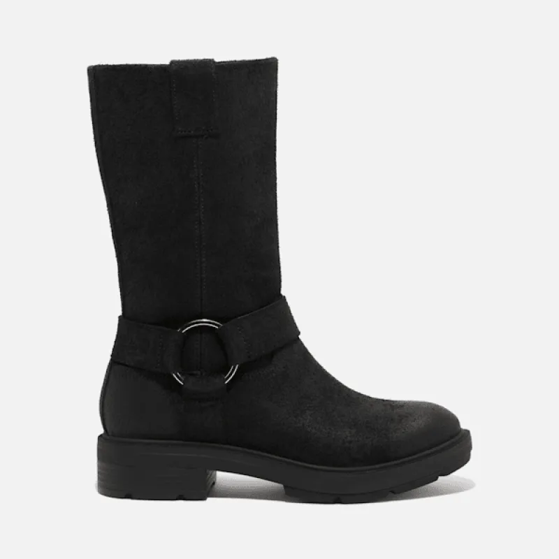 Timberland Women's Brimfield Tall Pull On Boot in Black Suede sold by Timberland