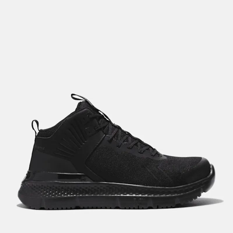 Timberland Men's Setra Mid Composite Toe Work Sneaker Boot in Black sold by Timberland