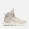 Timberland Men's Motion Access Mid Waterproof Hiking Boot in White Suede sold by Timberland