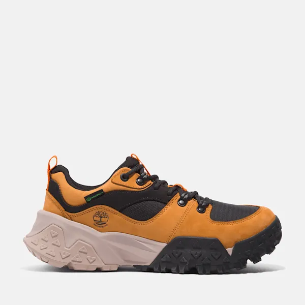 Timberland Men's Motion Scramble Low Lace-Up Waterproof Hiker in Wheat Nubuck sold by Timberland