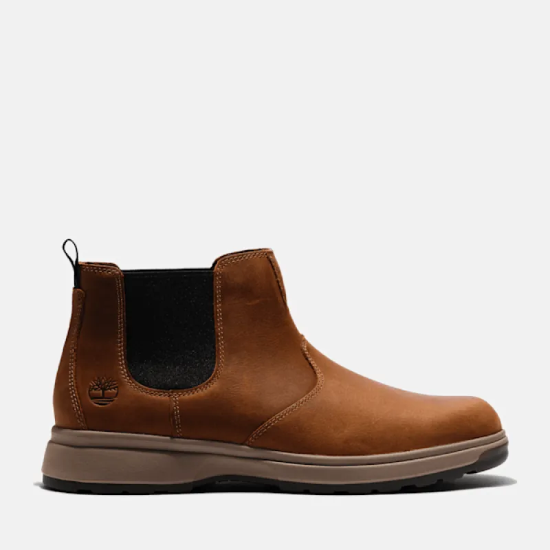 Timberland Men's Atwells Ave Mid Chelsea Boot in Medium Brown sold by Timberland