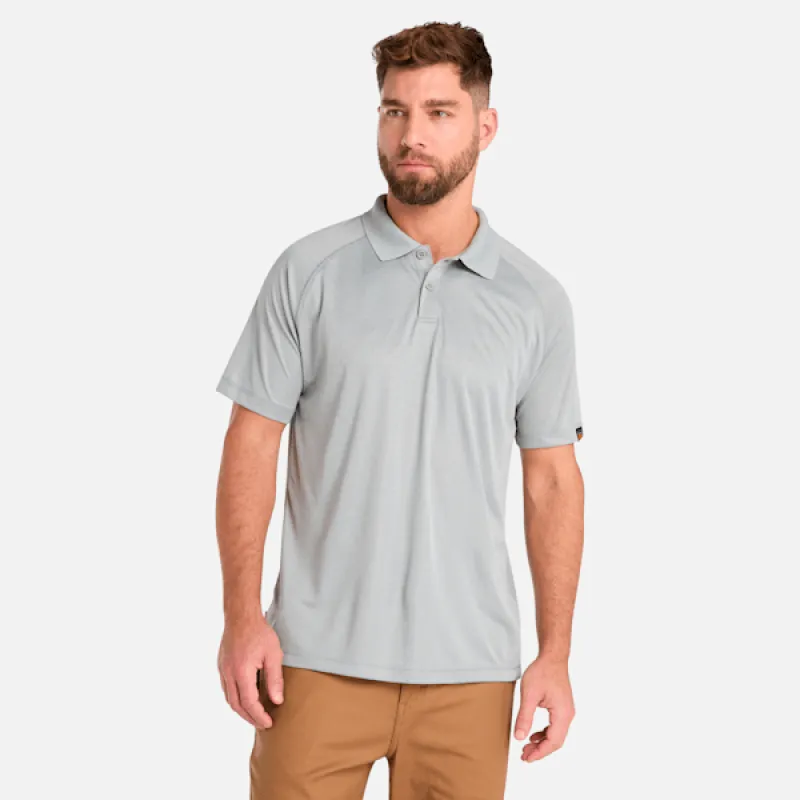 Men's Timberland PRO® Wicking Good Polo Shirt in Medium Grey Heather sold by Timberland