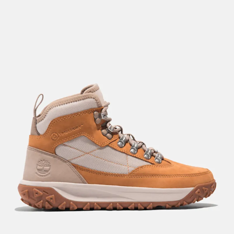 Timberland Women's GreenStride™ Motion 6 Waterproof Sneaker in Wheat Nubuck sold by Timberland