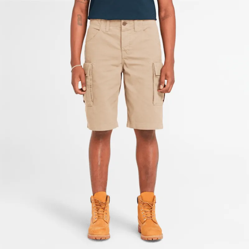 Timberland Men's Brookline Twill Cargo Short in Lemon Pepper sold by Timberland