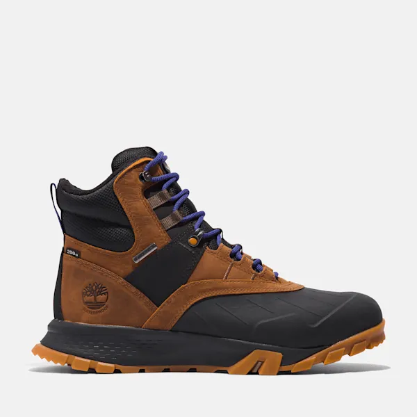 Timberland Men's Mt Lincoln Mid Lace-Up Waterproof Hiking Boot in Saddle sold by Timberland
