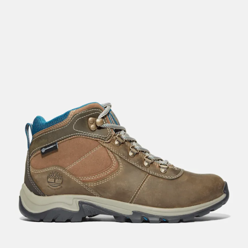 Timberland Women's Mt. Maddsen Waterproof Mid Hiking Boot in Medium Grey sold by Timberland