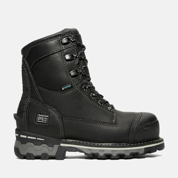 Women's Timberland PRO® Boondock 8" Waterproof Comp-Toe Work Boot in Black sold by Timberland