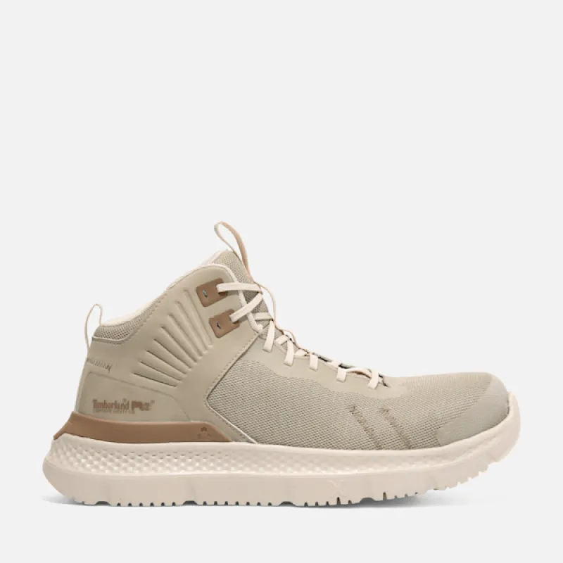 Timberland Men's Setra Composite Toe Work Sneaker in Light Brown Mesh sold by Timberland