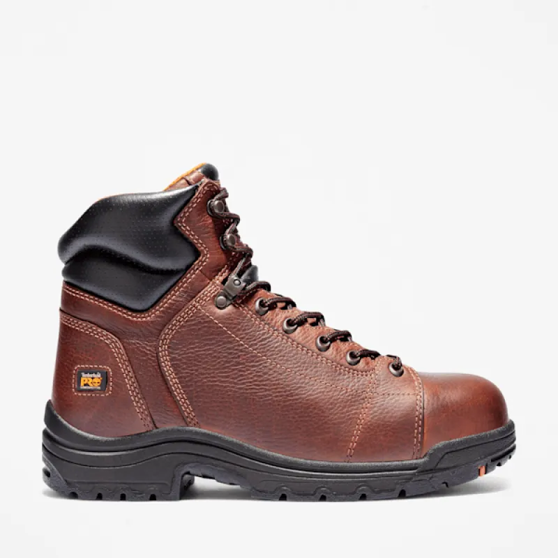 Timberland Men's TiTAN 6" Alloy Toe Work Boot in Dark Brown sold by Timberland