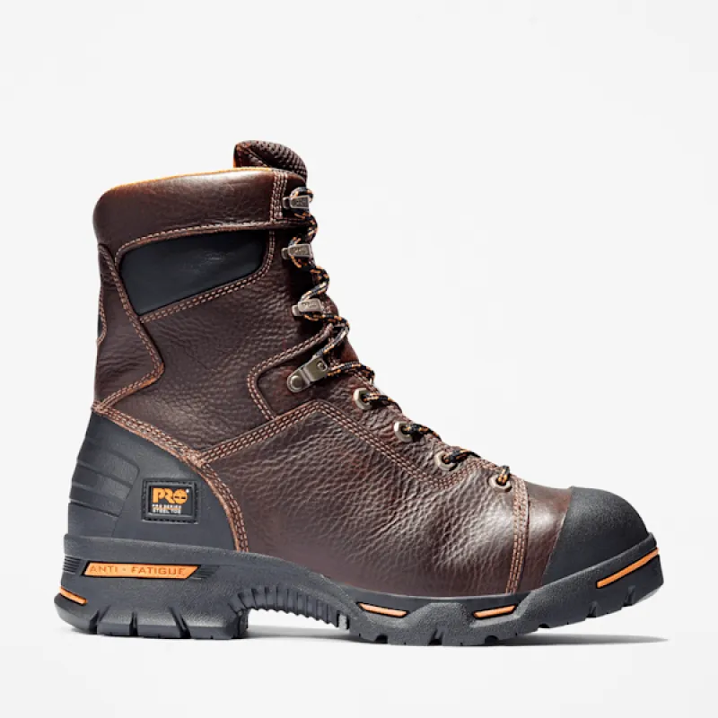 Men's Timberland PRO® Endurance 8" Steel Toe Work Boot in Brown sold by Timberland