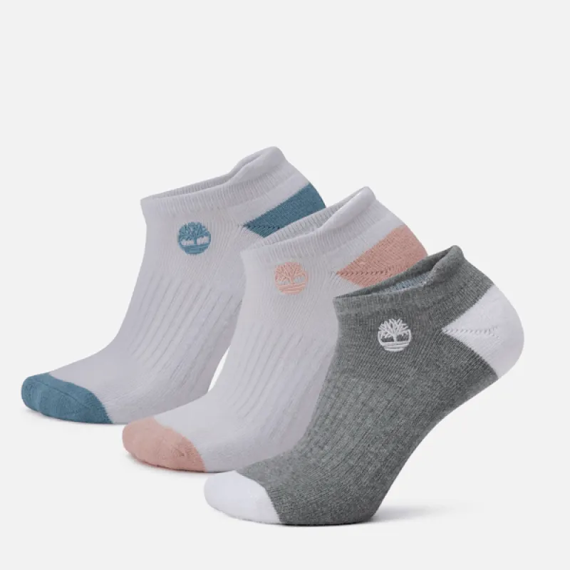 Timberland Women's 3-Pack Sagamore Beach No-Show Sock in Multi Colour sold by Timberland
