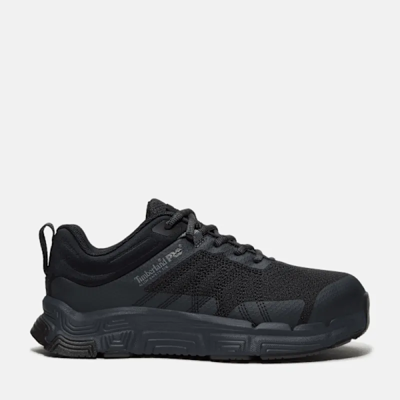Timberland Women's XR-1 Dynamic Natural Fit Alloy Toe Work Sneaker in Blackout sold by Timberland