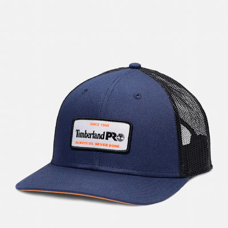 Men's Timberland PRO® A.D.N.D. Mid-Profile Trucker Hat in Navy sold by Timberland