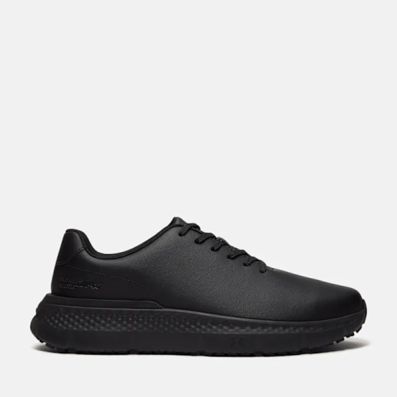 Timberland Men's Power Shift Slip-Resistant Hospitality Work Sneaker in Black Leather sold by Timberland