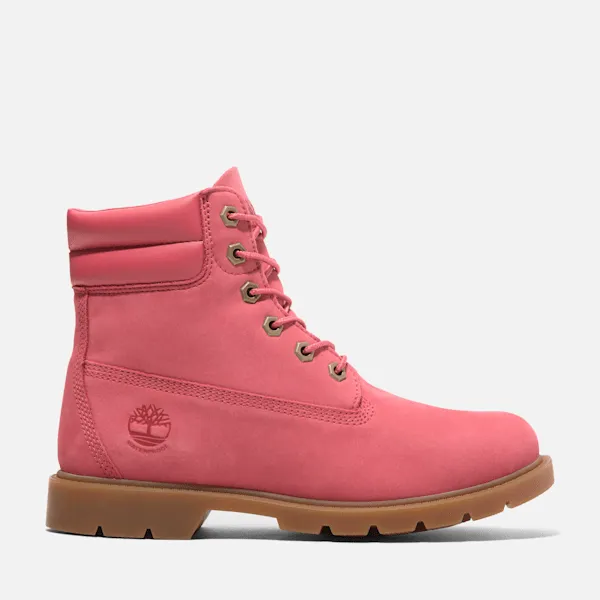 Timberland Women's Linden Woods 6-Inch Waterproof Boot in Pink Nubuck sold by Timberland