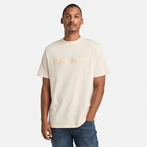 Timberland Men's Hampton Short-Sleeve T-Shirt in White Smoke sold by Timberland