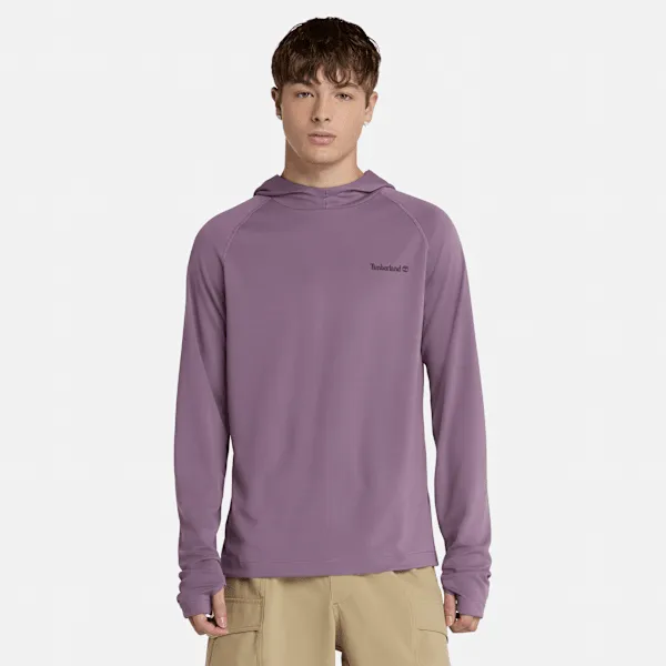 Timberland Men's Instant Coolness UV Protection Long-Sleeve T-Shirt in Vintage Violet sold by Timberland