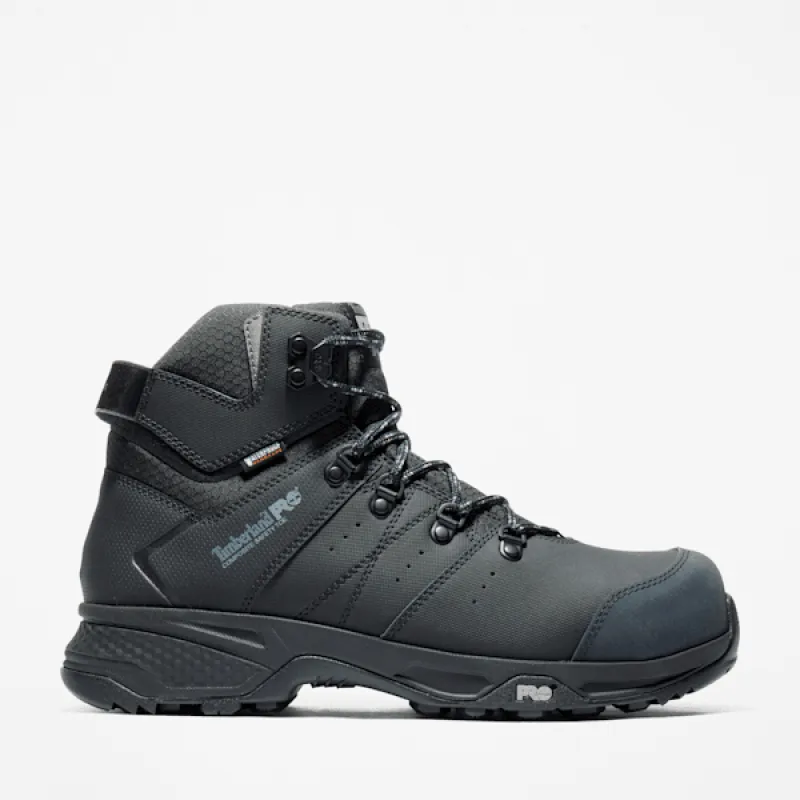 Timberland Men's Switchback Composite Toe Waterproof Work Boot in Black sold by Timberland