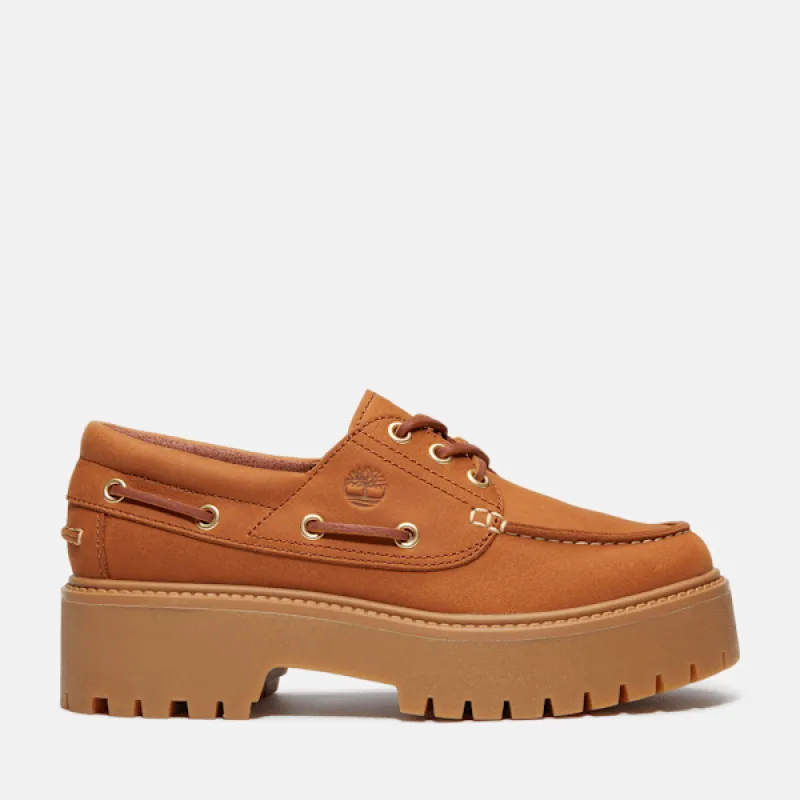 Timberland Women's Stone Street Platform Boat Shoe in RST Nubuck sold by Timberland
