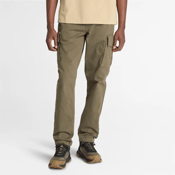 Timberland Men's Brookline Twill Cargo Pant in Leaf Green sold by Timberland