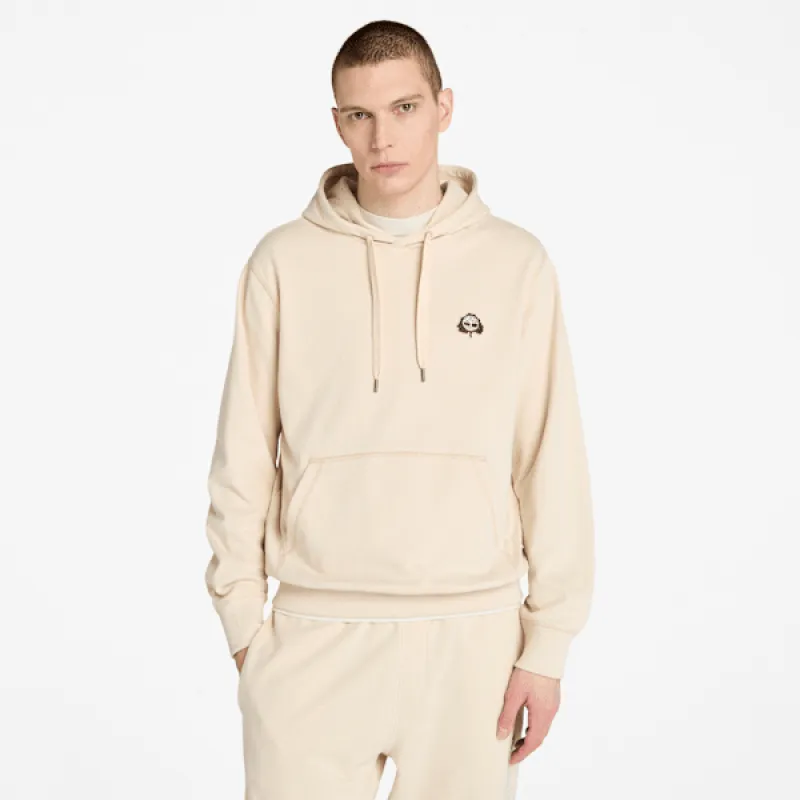 Timberland Men's Tree Logo Patch Hoodie in Angora sold by Timberland