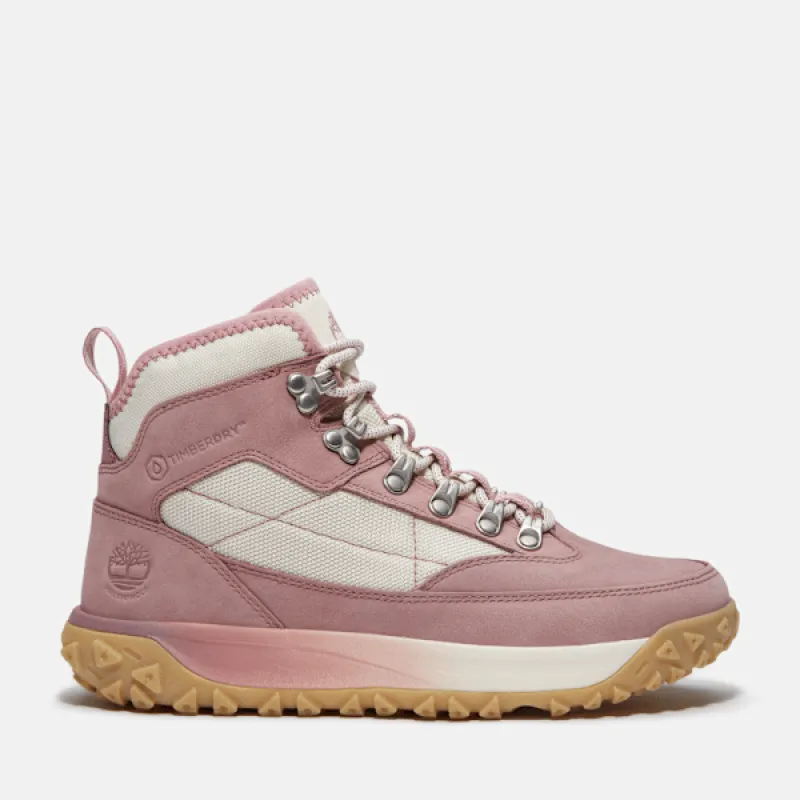 Timberland Women's GreenStride™ Motion 6 Waterproof Sneaker in  Pink Nubuck sold by Timberland