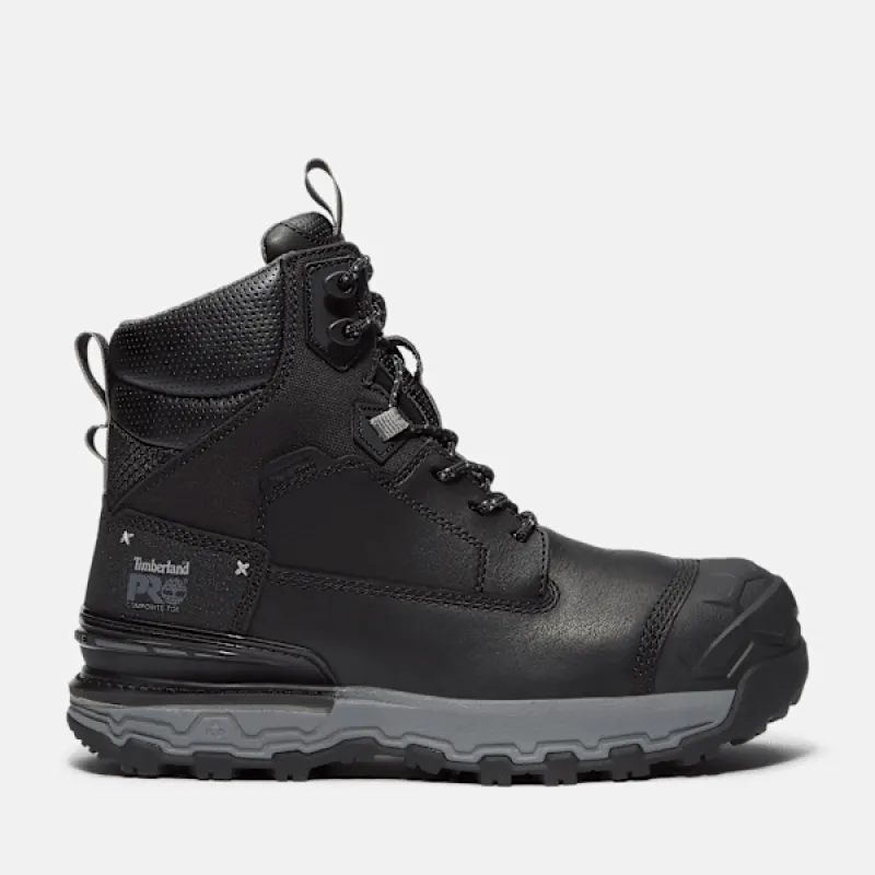 Timberland Men's Boondock Ultralight CSA 6" Composite Toe Waterproof Work Boot in Black W Grey sold by Timberland