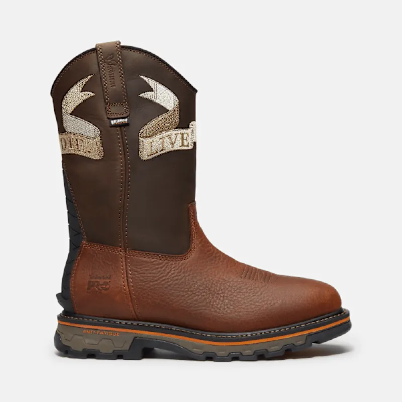 Timberland Men's True Grit Live Free or Die Pull-On Soft Toe Waterproof Work Boot sold by Timberland