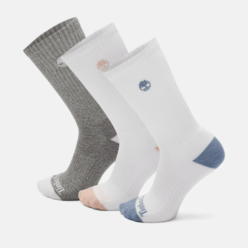 Timberland Women's Sagamore Beach 3-Pack Half-Cushion Crew Sock made by Timberland