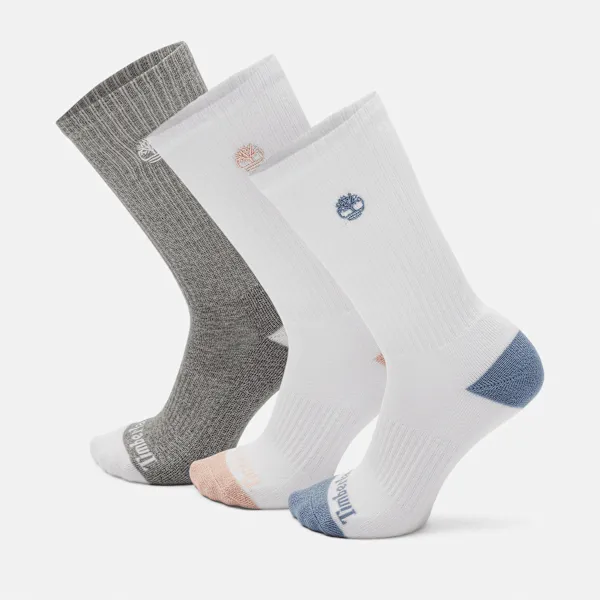 Timberland Women's Sagamore Beach 3-Pack Half-Cushion Crew Sock sold by Timberland