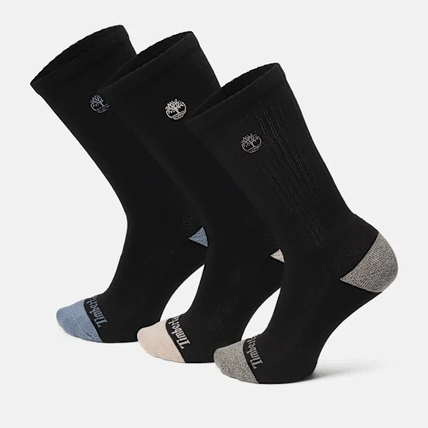 Timberland Women's Sagamore Beach 3-Pack Half-Cushion Crew Sock sold by Timberland