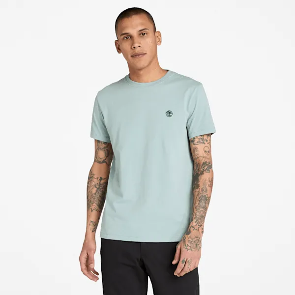 Timberland Men's Dunstan River Short-Sleeve T-Shirt in Silver Blue sold by Timberland