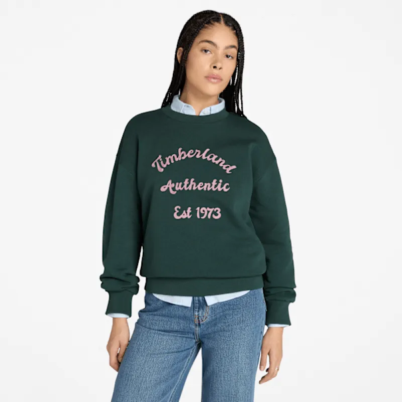 Timberland Women's Brushed Back Crewneck Sweatshirt in Green Gables sold by Timberland