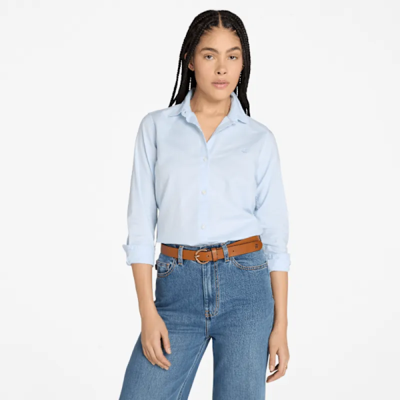 Women's Timberland® Oxford Long-Sleeve Shirt in Skyway sold by Timberland
