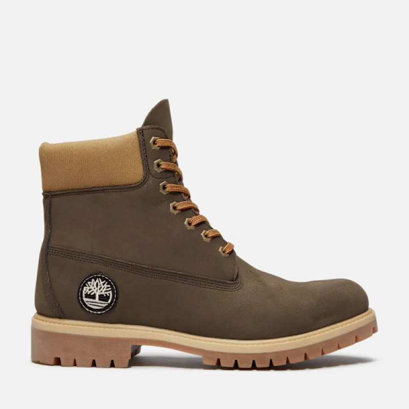 Men's Timberland® Premium 6-Inch Waterproof Boot in Dark Brown NBK Wolv sold by Timberland