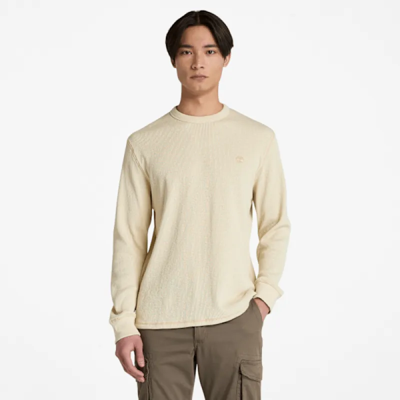 Timberland Men's Wharf River Waffle Long-Sleeve Polo Shirt sold by Timberland