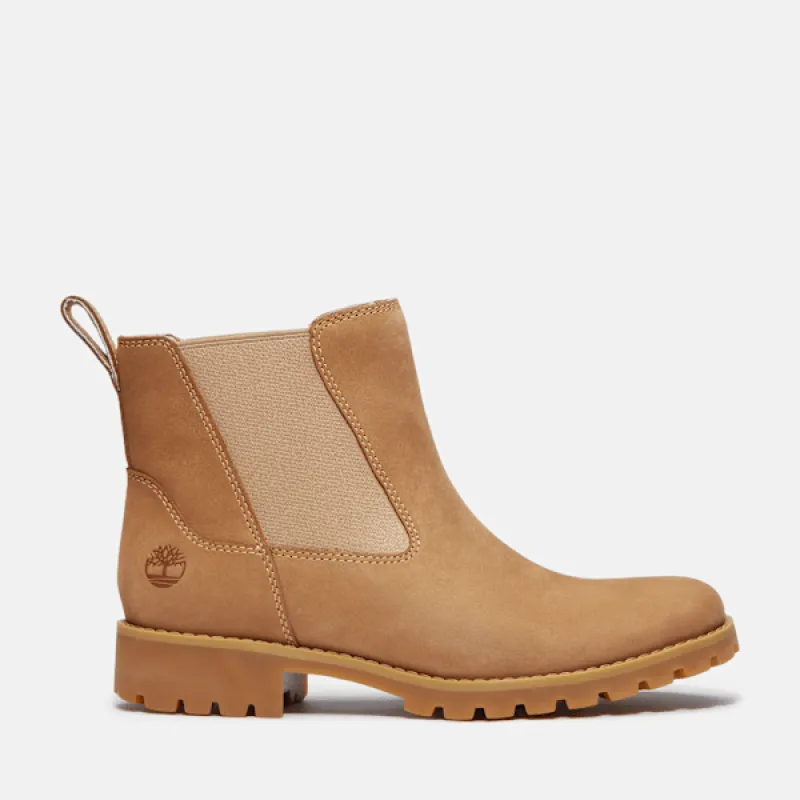 Timberland Women's Ellendale Chelsea Boot in Mdbrwnnbkwmdbei sold by Timberland