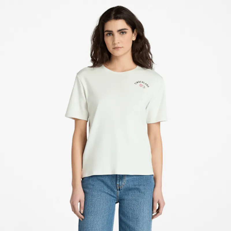 Timberland Women's TimberFRESH™ Floral Graphic Short-Sleeve T-Shirt in Vintage White sold by Timberland