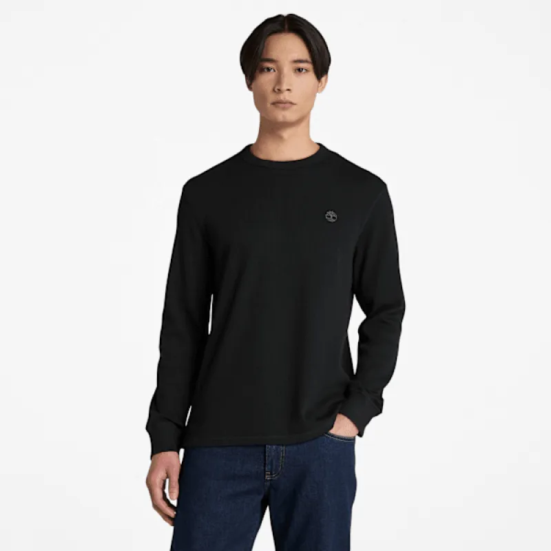 Timberland Men's Wharf River Waffle Long-Sleeve Polo Shirt sold by Timberland