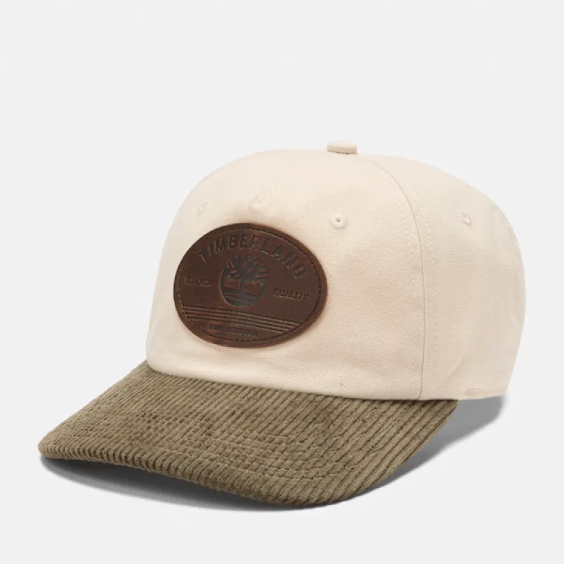 Timberland Canvas and Corduroy Baseball Cap in Angora sold by Timberland