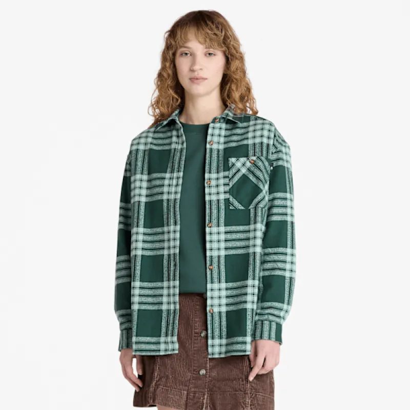 Timberland Women's Midweight Flannel Pocket Shirt sold by Timberland