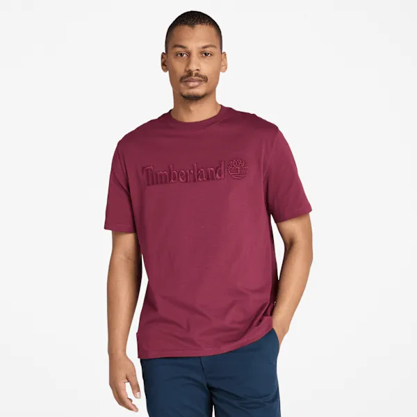 Timberland Men's Hampton Short-Sleeve T-Shirt in Burgundy sold by Timberland