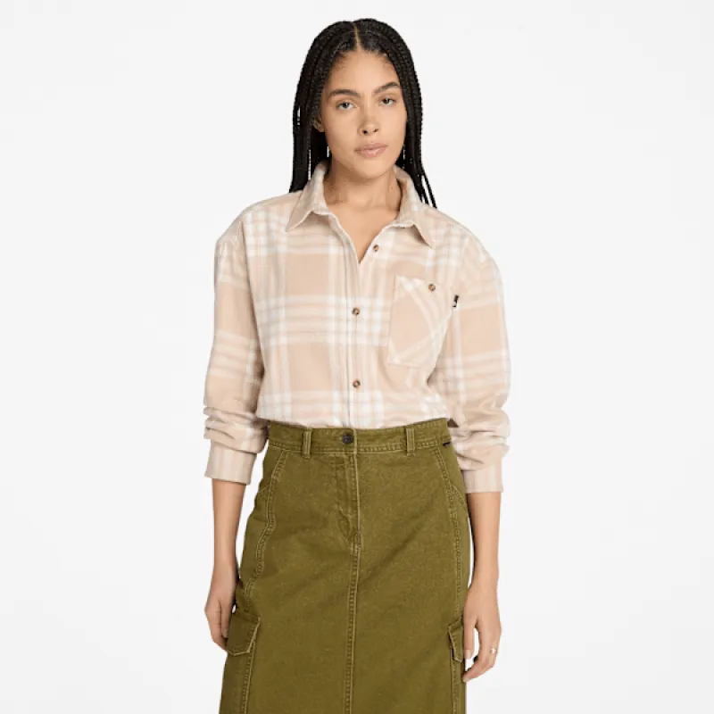 Timberland Women's Midweight Flannel Pocket Shirt made by Timberland