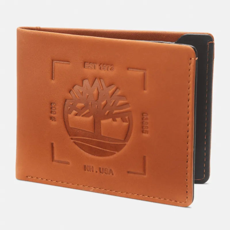 Timberland Men's Two-Tone Billfold with Back ID in Cognac sold by Timberland